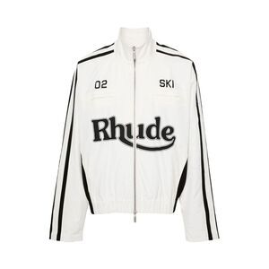 RHUDE MEN'S SKI TRACK JACKET WHITE/BLACK